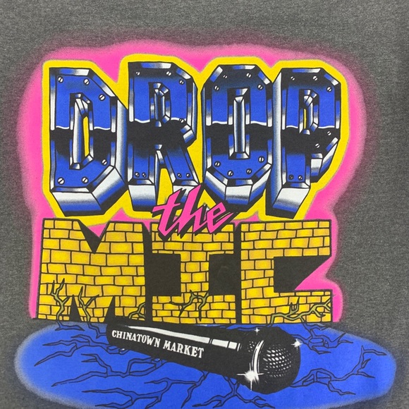 Chinatown Market Drop the Mic Gray T Shirt - Picture 2 of 4